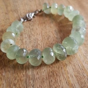 Lime green prehnite bracelet